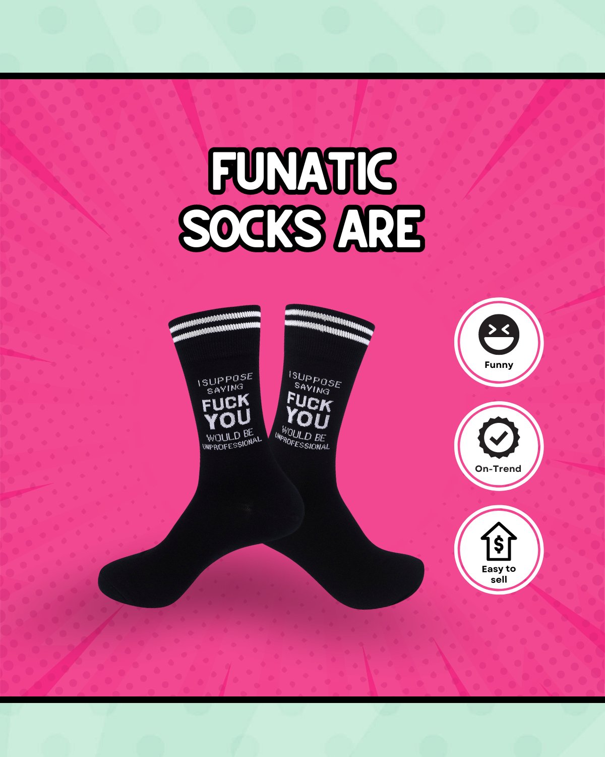 I Suppose Saying Fuck You Would Be Unprofessional Socks - HER Home Design Boutique